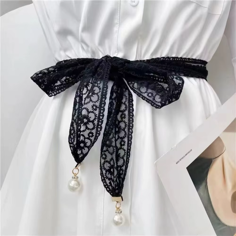 Ceinture de perles blanches pour femmes, ceinture bohème polyvalente, ceinture de mode élégante, déc