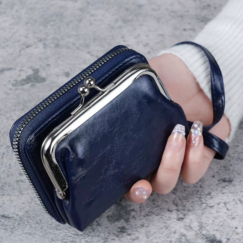 Femmes portefeuilles et sacs à main en cuir PU sac d'argent femme court moraillon sac à main petits