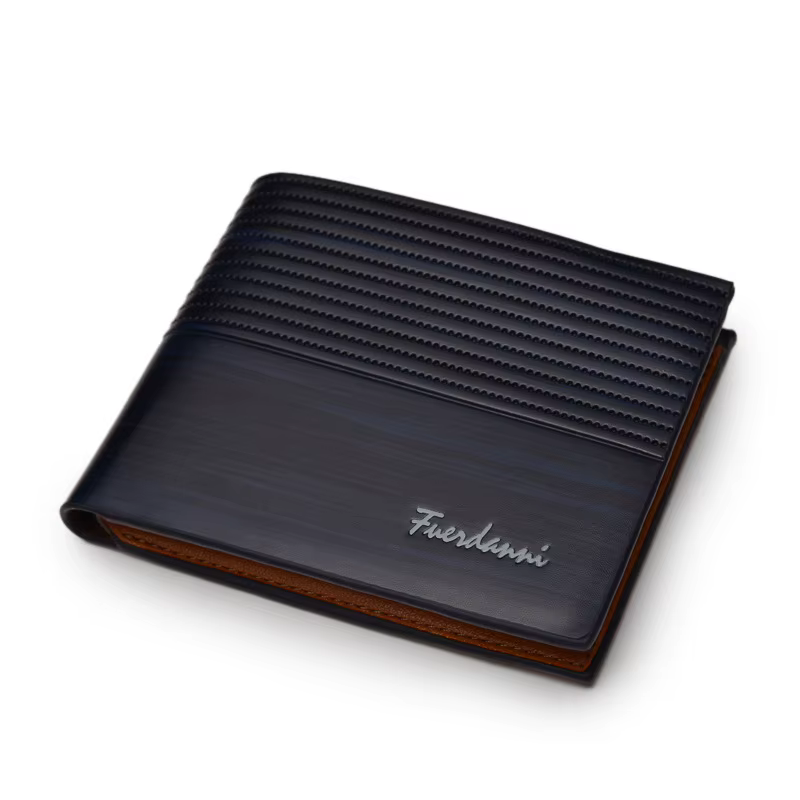 Nouveau luxe hommes portefeuille nom gratuit personnalisé Vintage marque short hair hommes portefeui