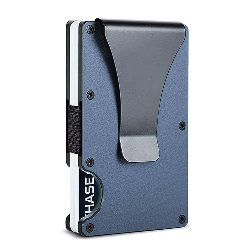 Portefeuille minimaliste pour hommes et femmes, portefeuille RFID mince, résistant aux rayures, port