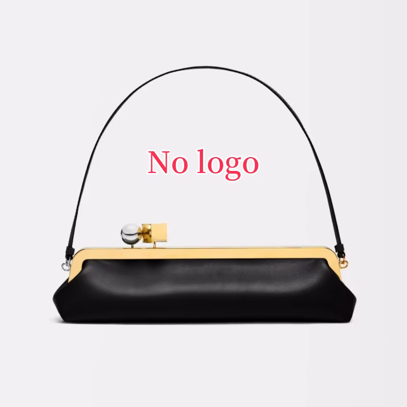 Pochette longue avec bandoulière amovible, sac Baguette à la mode pour femmes, sac à main à Clip de