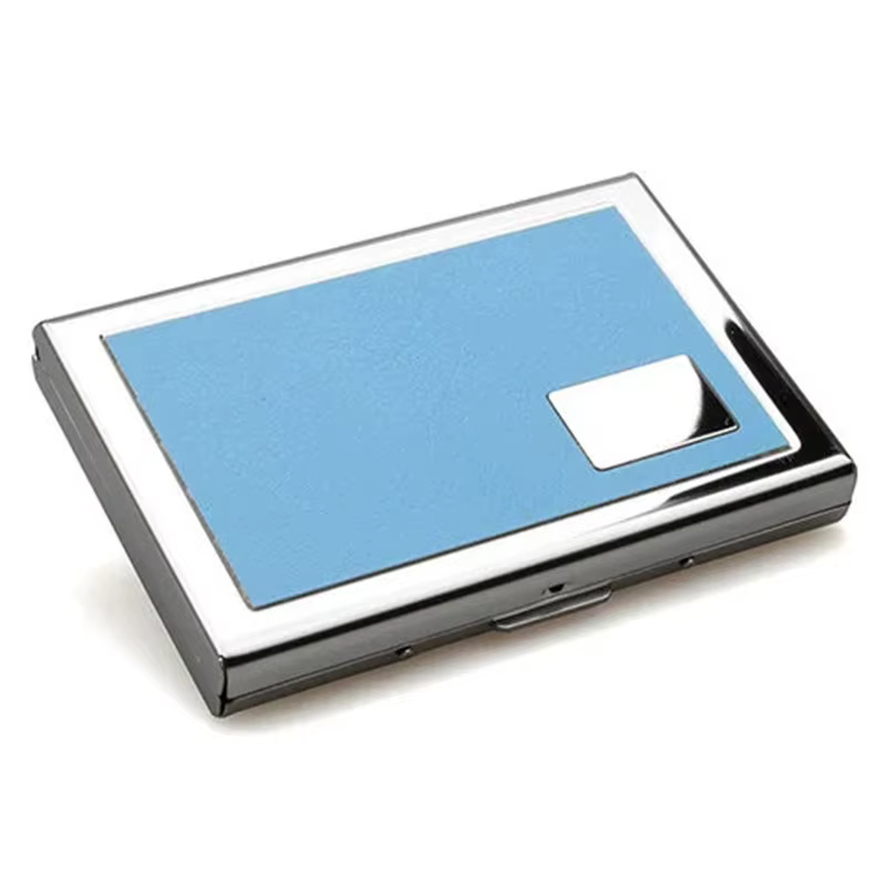 Porte-cartes anti-magnétique en aluminium pour hommes et femmes, porte-cartes de crédit en métal, po