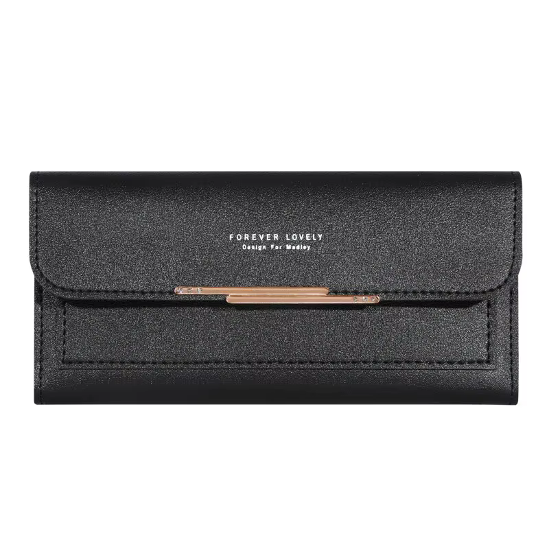 Portefeuille Long pliable en métal pour femmes, personnalisé, mignon, Mini portefeuille à la mode, p