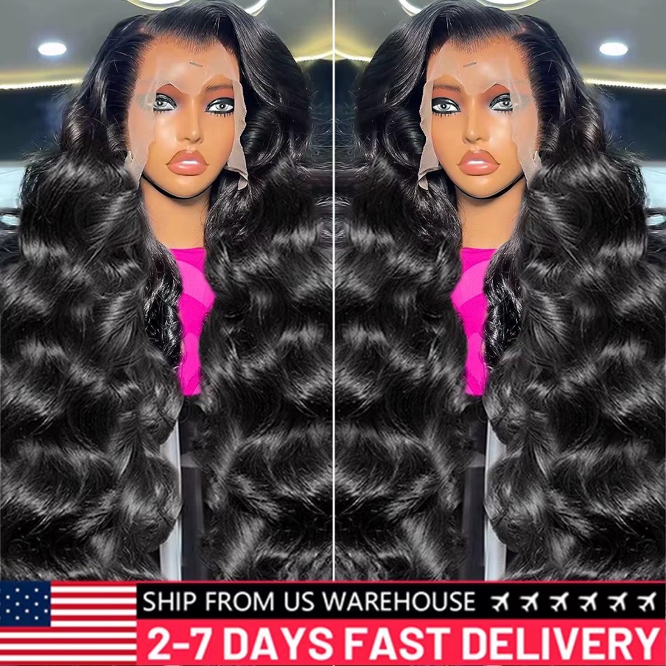 Perruque Lace Front Wig Body Wave Brésilienne Naturelle, Cheveux Bling, 13x4 13x6, Pre-Plucked, Tran