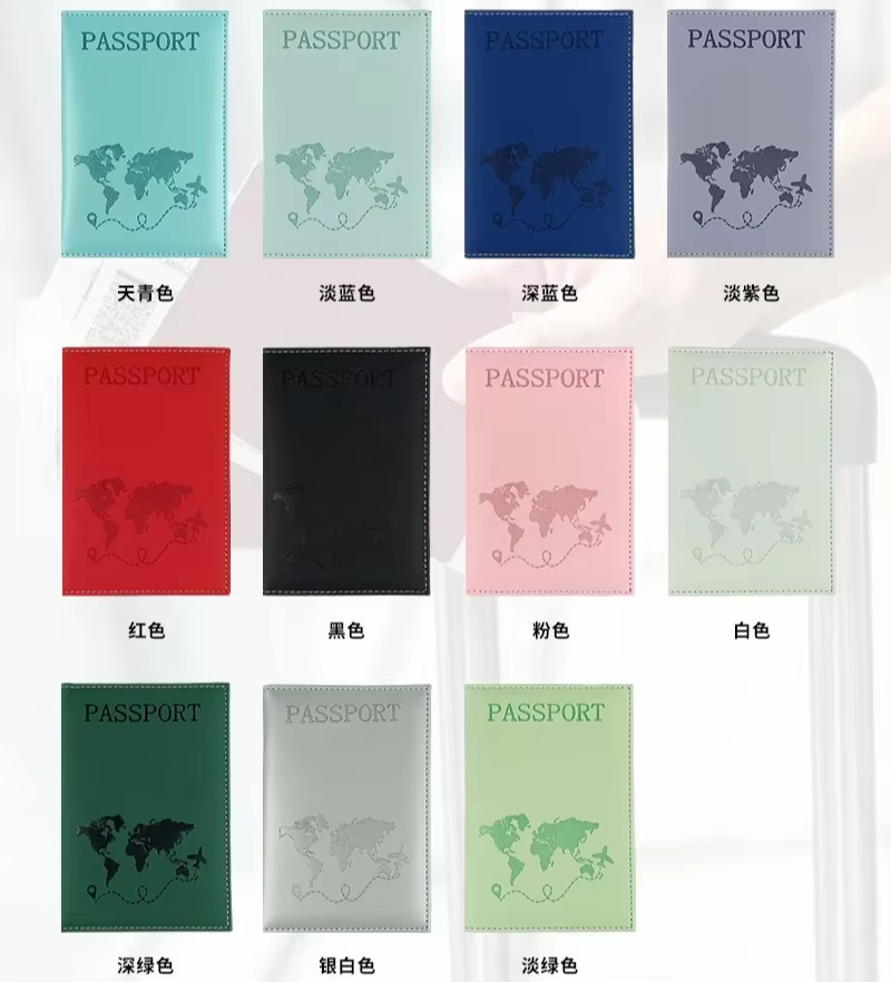 Porte-passeport en PU, couverture de passeport pour billets, housse de protection pour passeport de