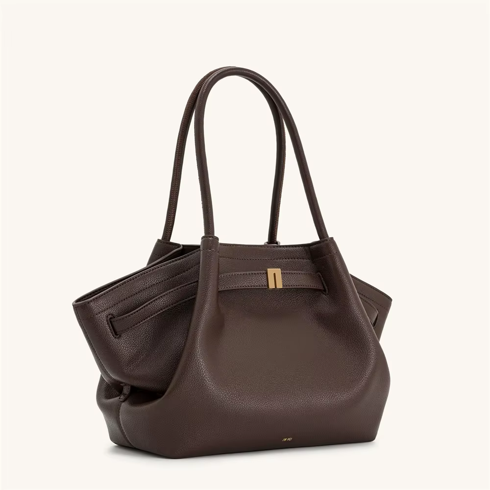 Sac à bandoulière en toile marron pour femme JW PEI, sac fourre-tout en cuir végétalien de haute qua