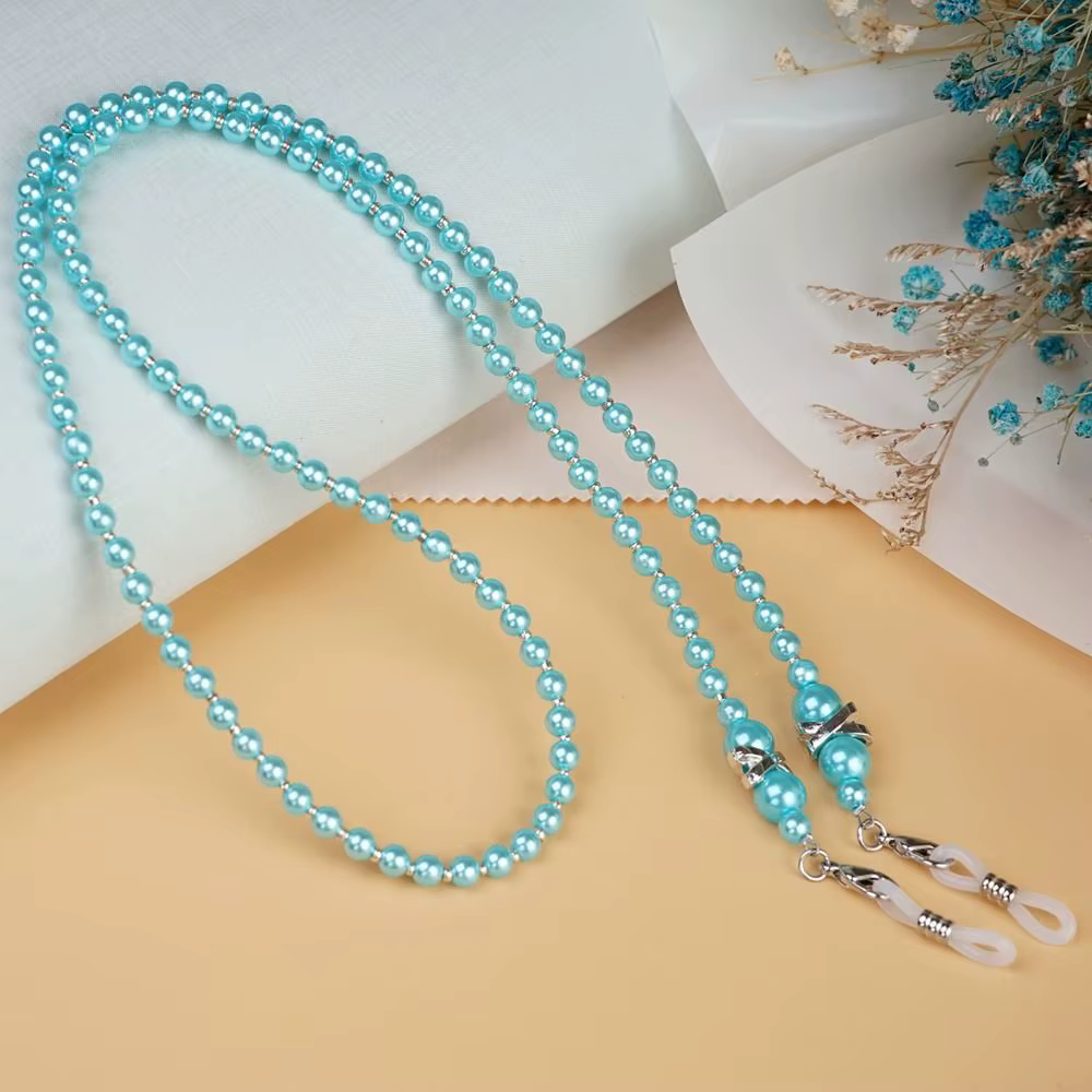 Chaîne de lunettes de soleil en perles, à la mode, avec cordon de serrage perlé, pour lunettes de so