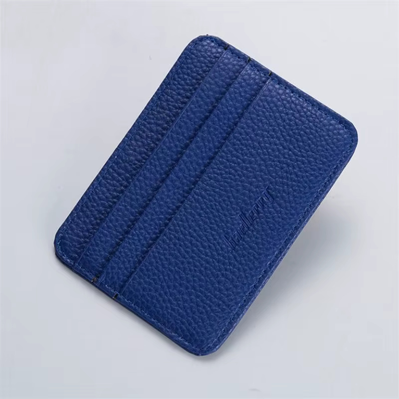 Portefeuille de poche avant Ultra mince pour hommes, avec fentes pour cartes, portefeuille de voyage