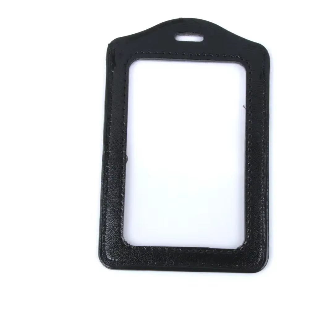 Porte-cartes en cuir PU pour hommes et femmes, étui transparent pour badge, porte-documents, porte-c