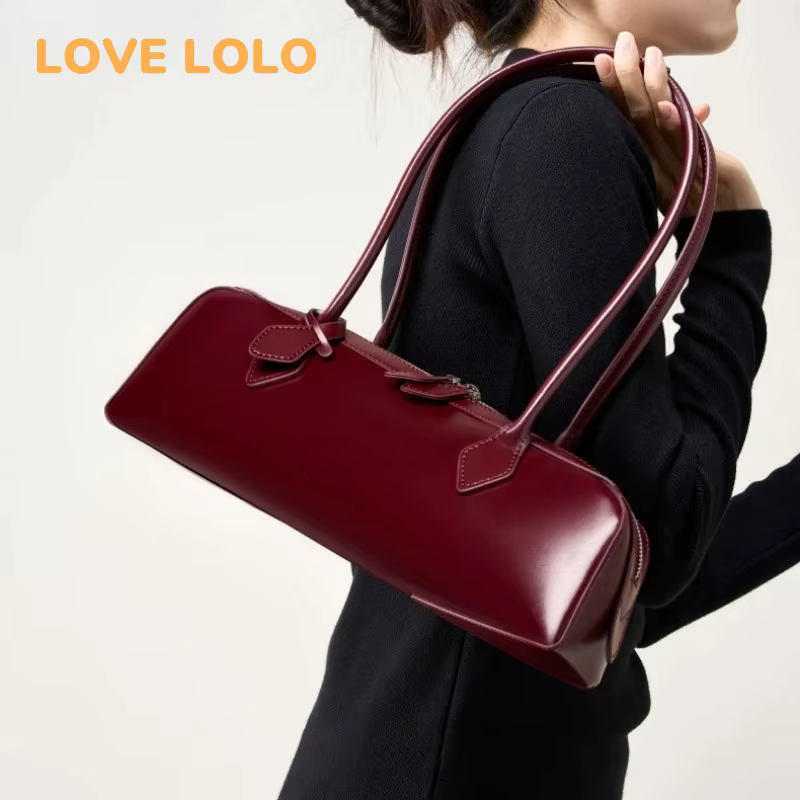 Sac en cuir véritable femme 2025 sac de luxe coréen vintage long sac à bandoulière sacs à main dames