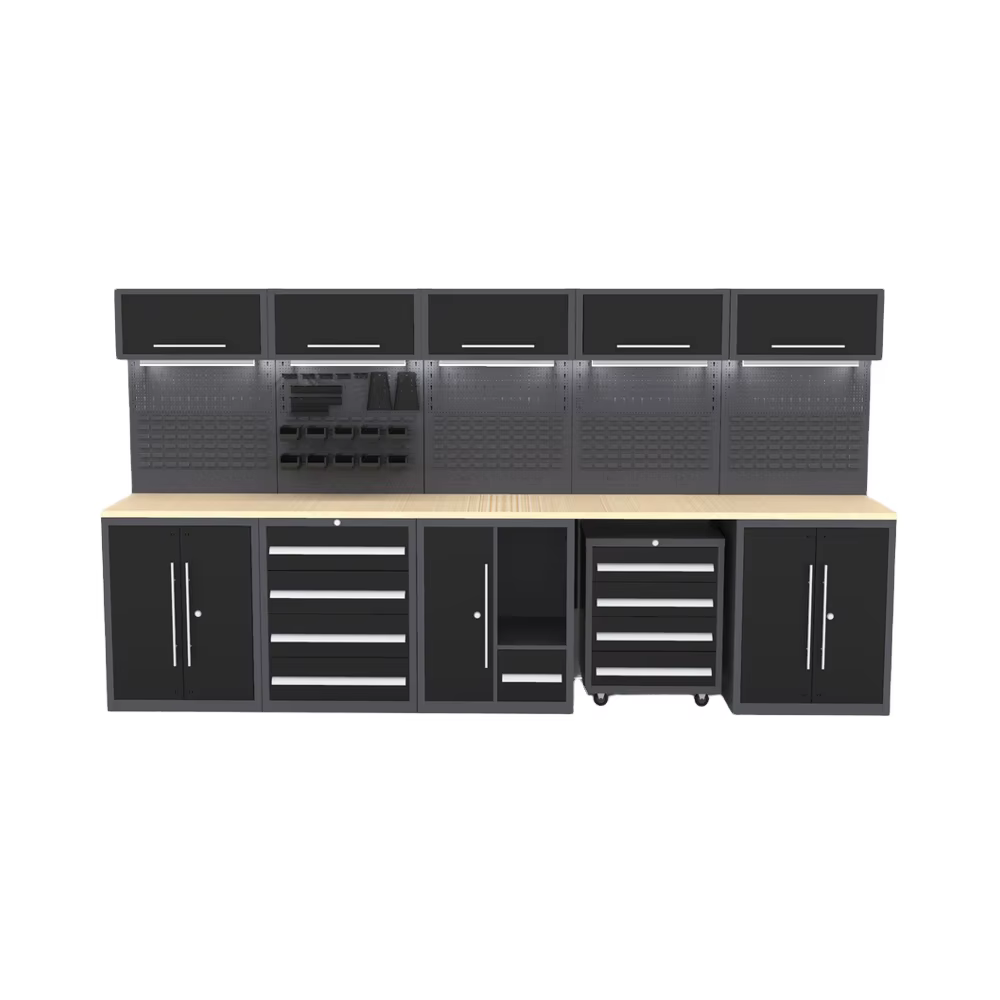 Combinaison d'armoire à outils d'atelier en acier de qualité supérieure, avec tiroir mural, Double p
