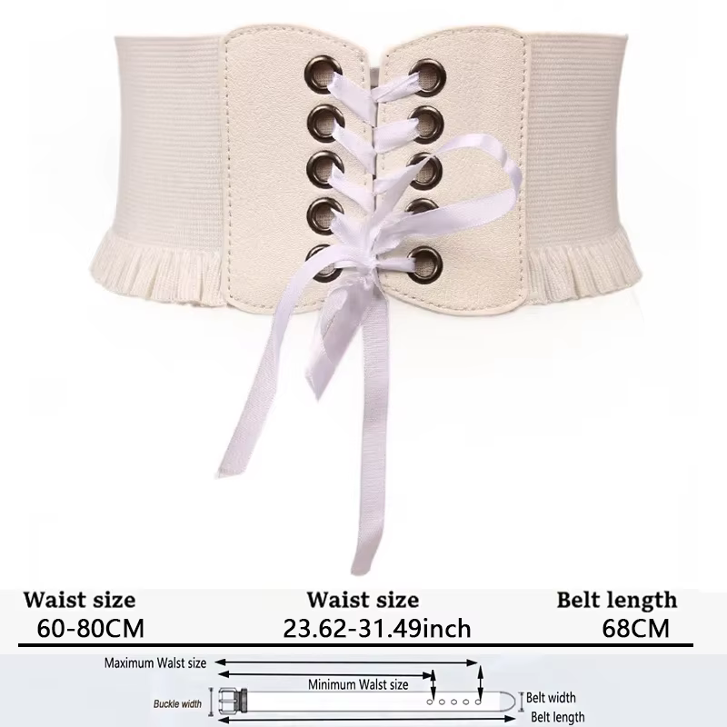 Ceinture large pour femmes, ceinture élastique blanche de haute qualité, marque de luxe, ceinture de