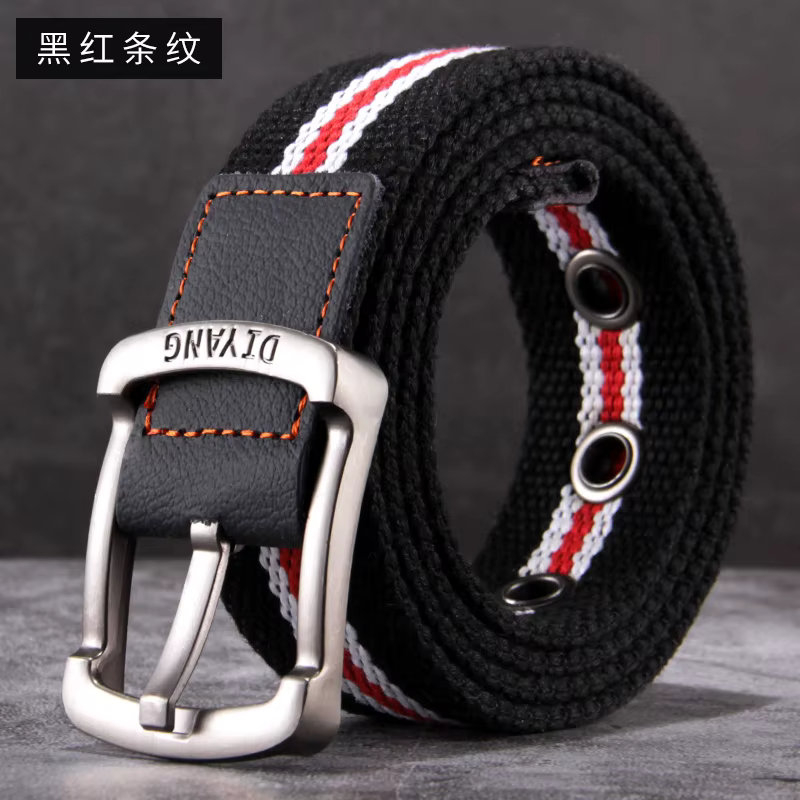 Ceinture, ceinture à boucle en toile pour hommes, ceinture pour pantalons de travail décontractés, c