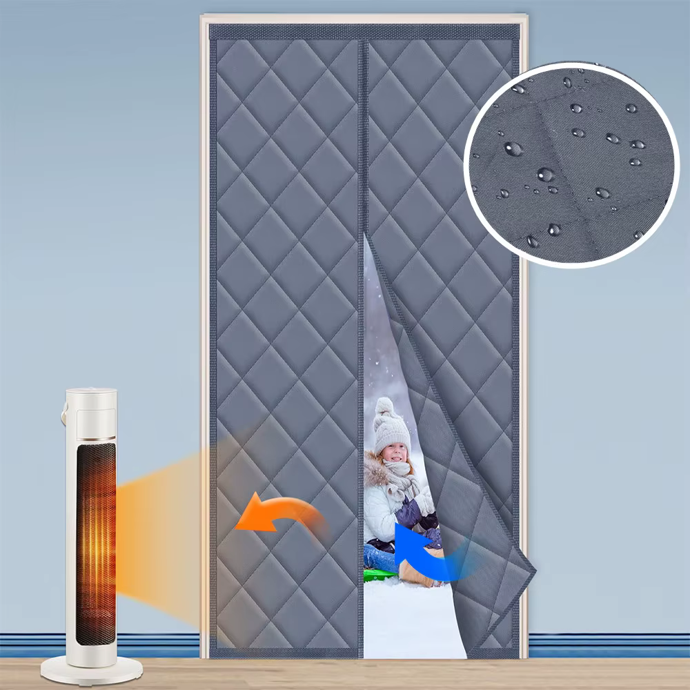 Rideau de porte isolé thermique magnétique, économie d'énergie, protection de la vie privée, coupe-v