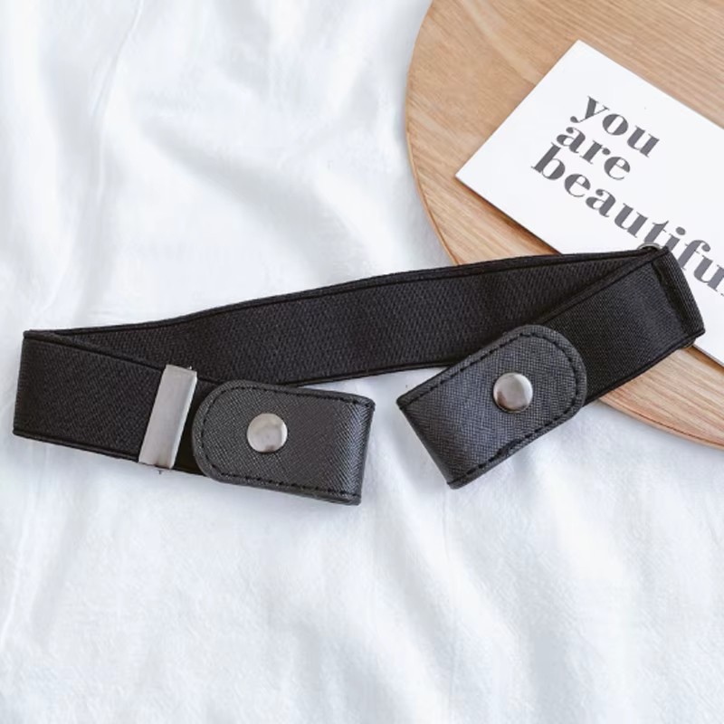 Ceinture élastique invisible pour femme, ajustement taille, sans boucle, antidérapante, pour pantalo