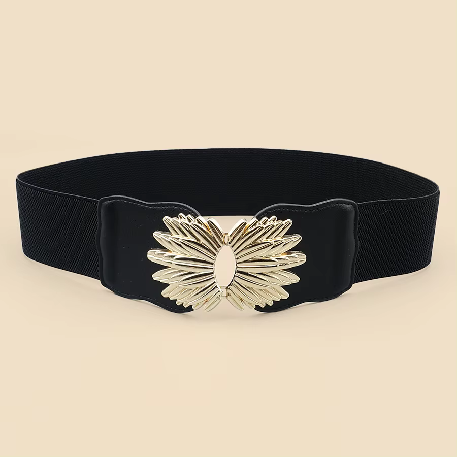 Ceinture élastique à haute élasticité pour femmes, style bohème, en Pu, taille serrée, pour robe en