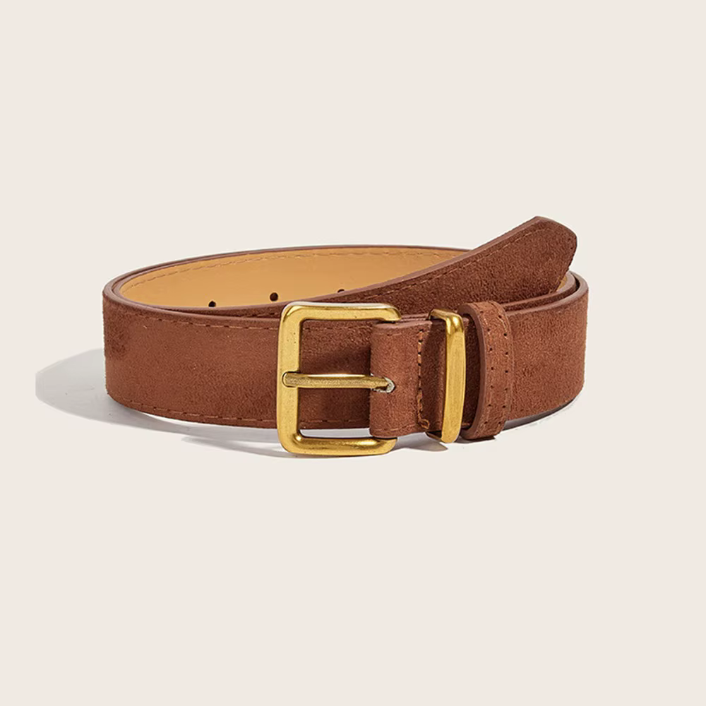 Maillard Style daim cuir large ceinture à la mode Design de luxe affaires taille sangle polyvalent d
