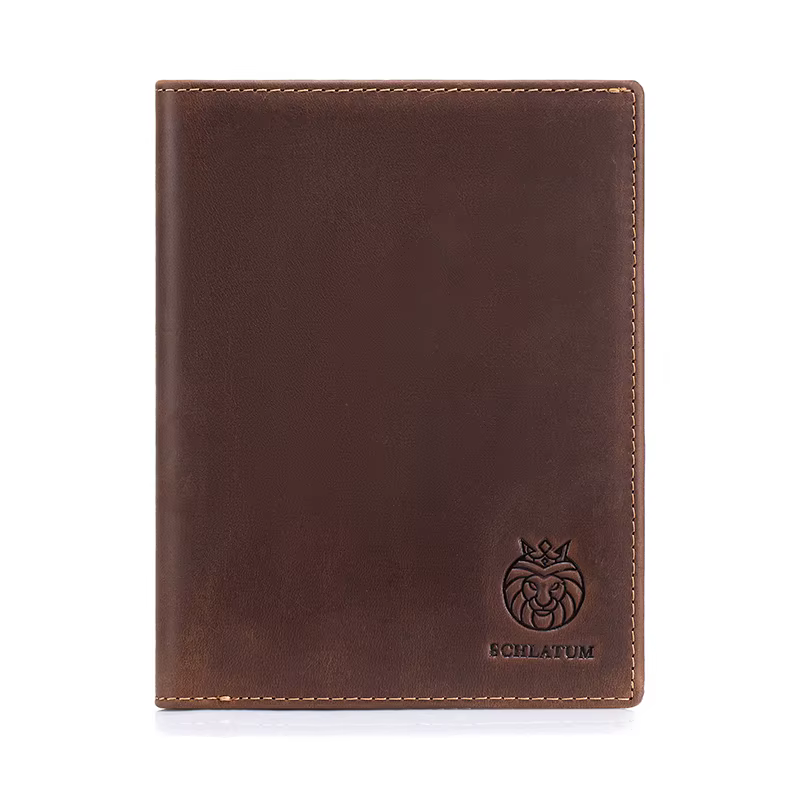 SCHLATUM porte-passeport pour voyage hommes RFID blocage portefeuille de passeport en cuir véritable