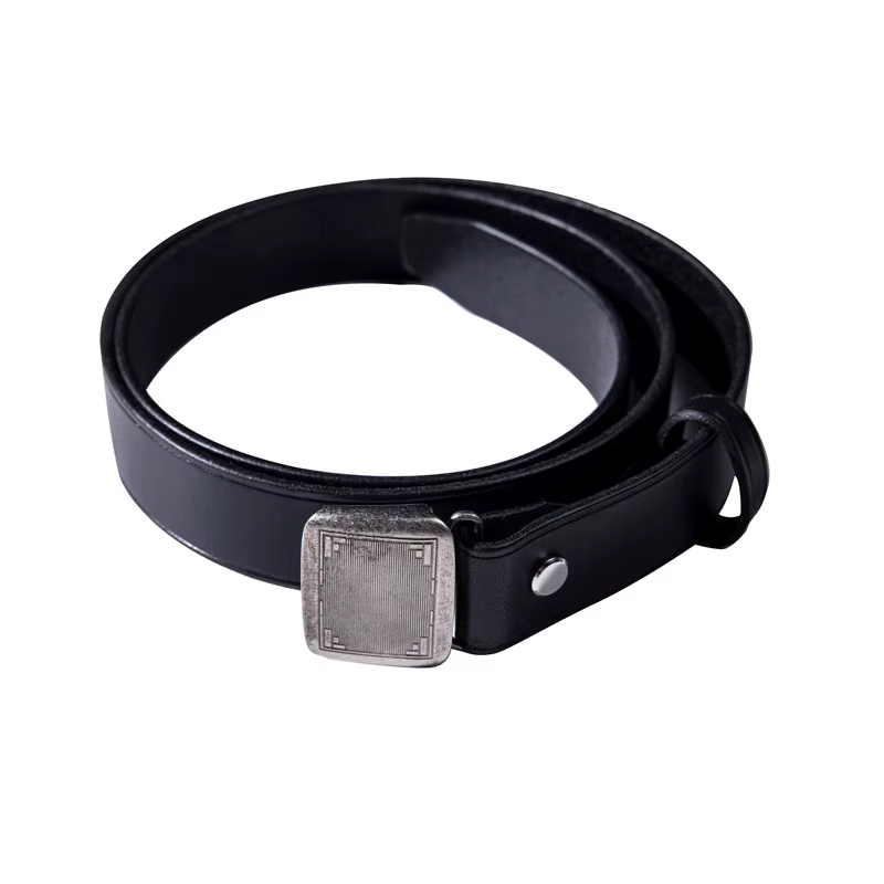 Ceinture coulissante en cuir véritable Tornado rouge avec boucle en laiton vintage pour pantalons ha
