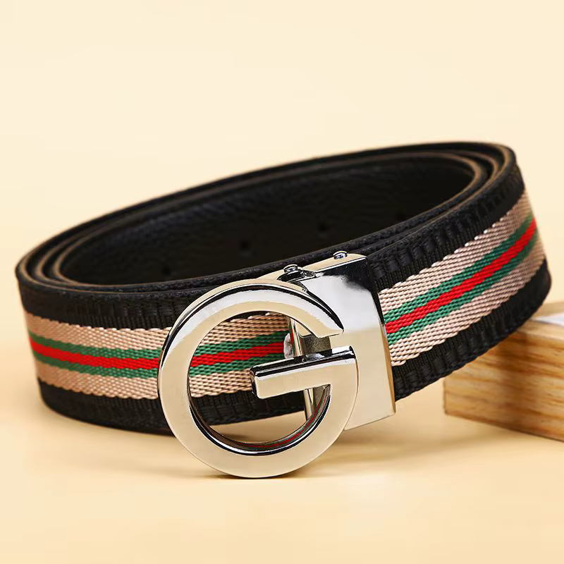 Ceinture unisexe de luxe 2026 style Y2K - Ceinture en toile polyvalente à lettres tendance - Ceintur