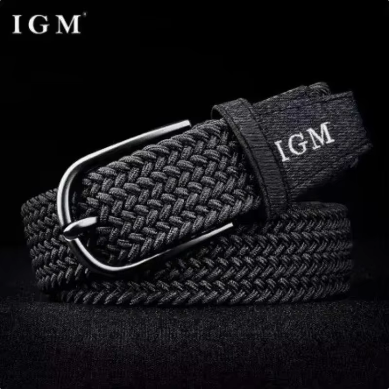 Ceinture élastique tressée pour hommes, toile tissée extensible, ceinture tendance pour jeans et pan