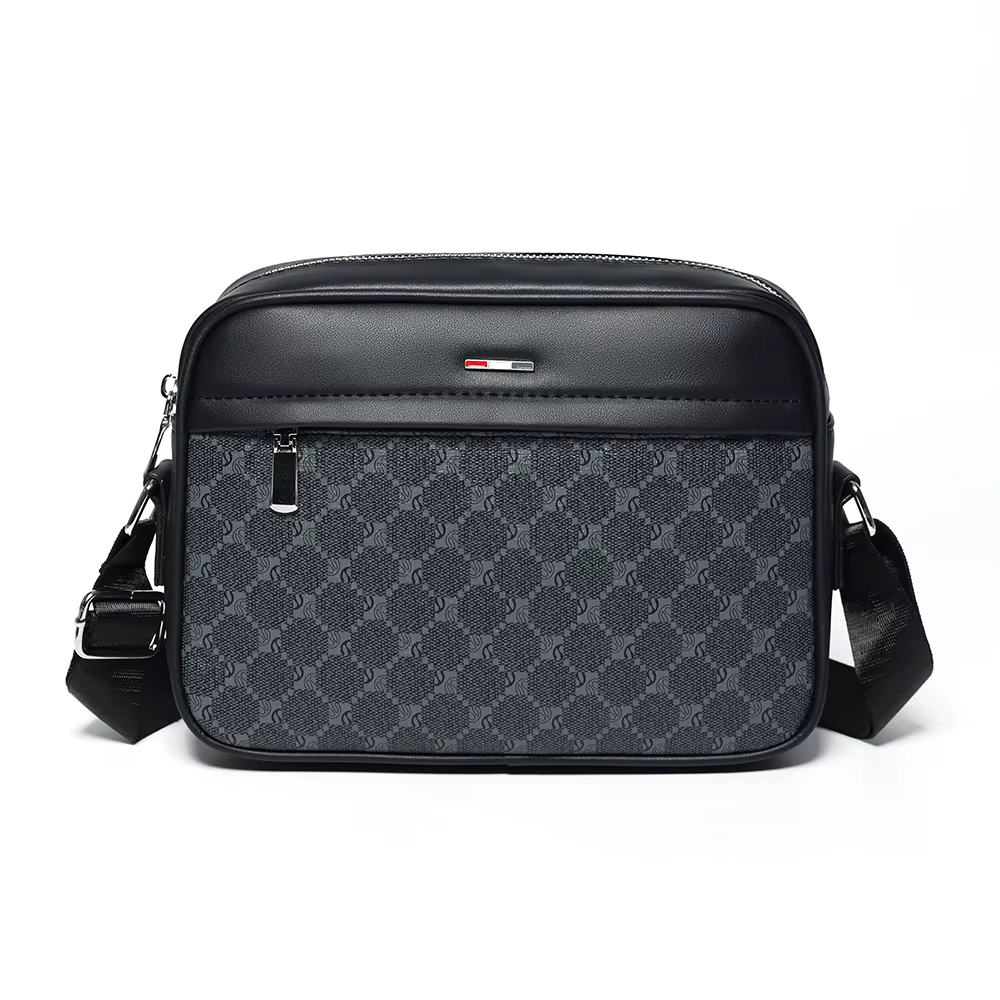 Sacs à bandoulière Vintage de luxe pour hommes, sac à bandoulière en cuir, sac latéral noir, sacoche