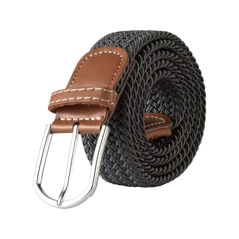 3.3cm x 107cm unisexe ceinture décontracté tricoté boucle ardillon hommes ceinture tissé toile élast