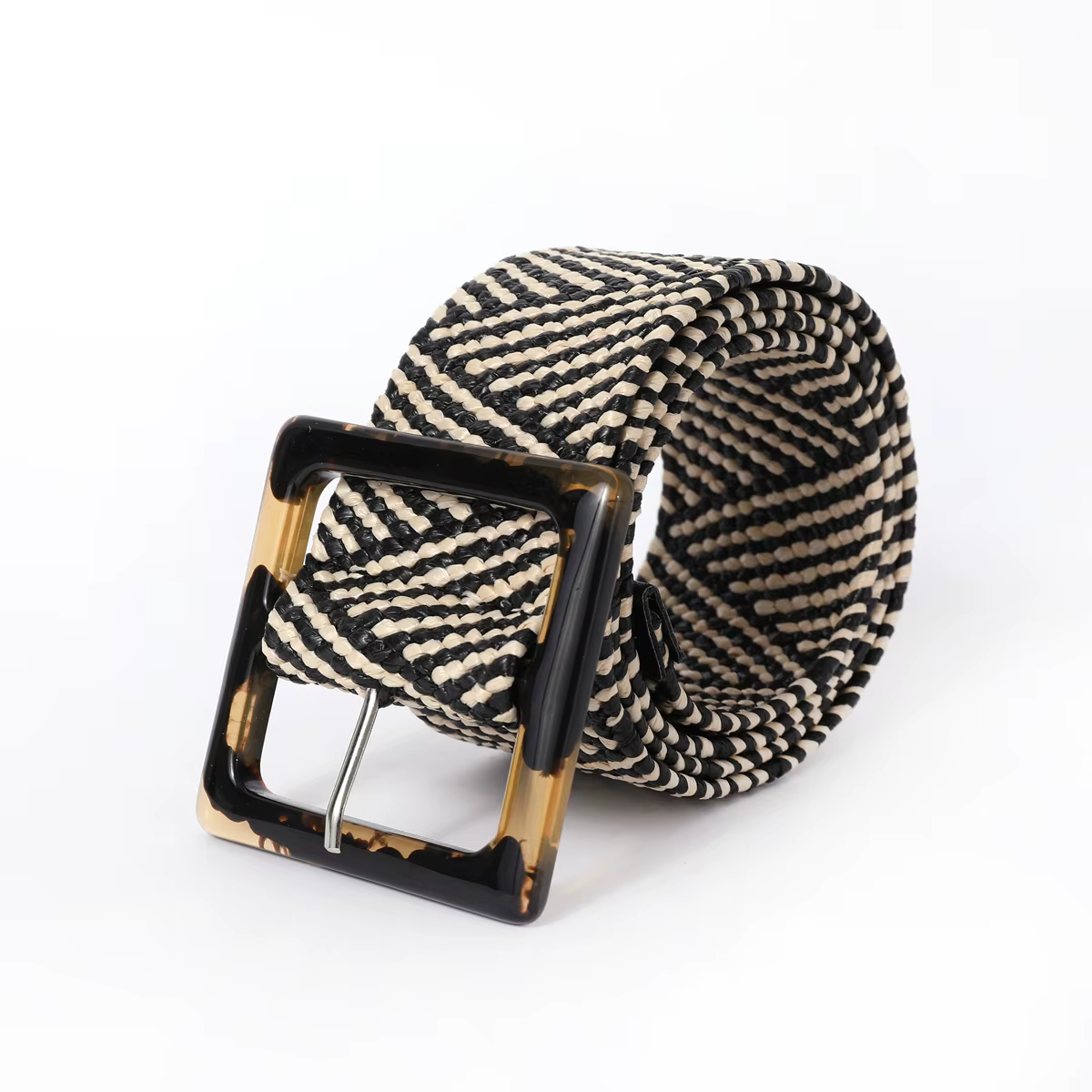 Fantaisie tissé style bohème boucle carrée large femmes ceinture vintage dames ceinture