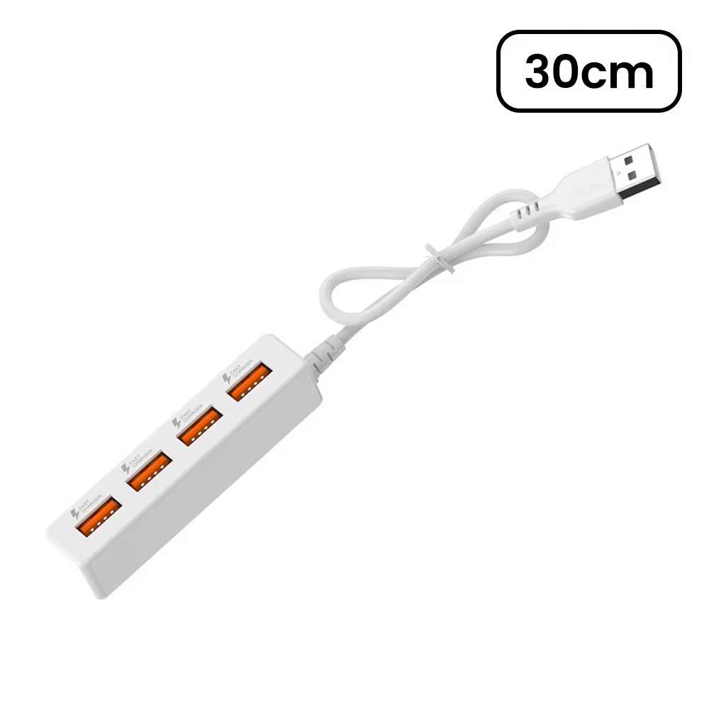 Prises USB 4 ports, HUB de chargement de bureau, séparateur USB haute vitesse, convertisseur USB 2.0