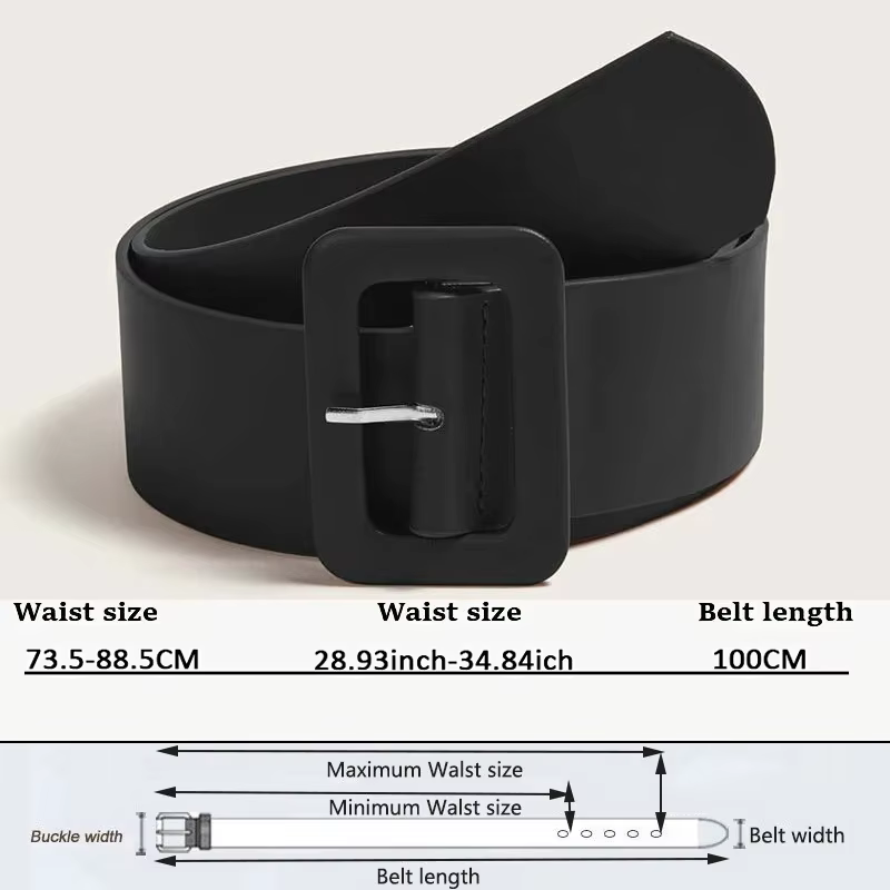Ceinture large en cuir PU pour femmes, ceinture simple et tendance pour robe, marque de luxe, ceintu