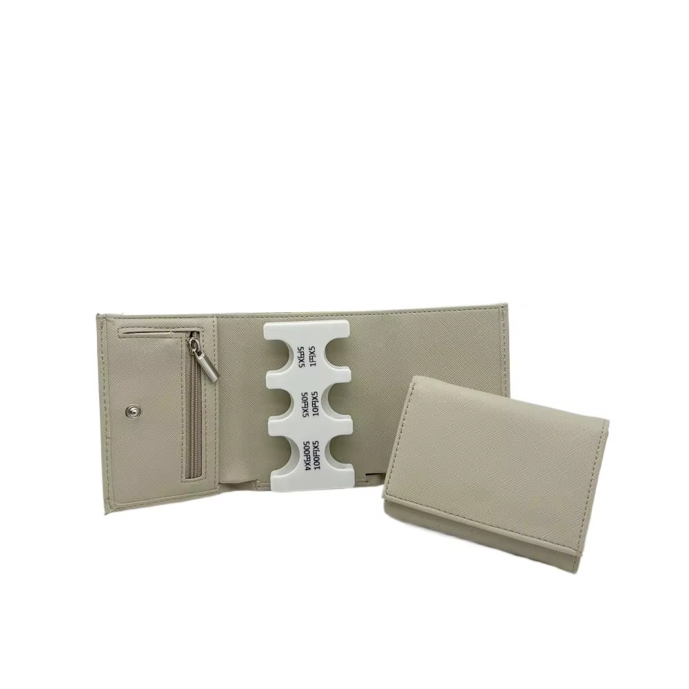 Porte-monnaie portable à trois volets avec boucle anti-perte, petit portefeuille pour homme, résista