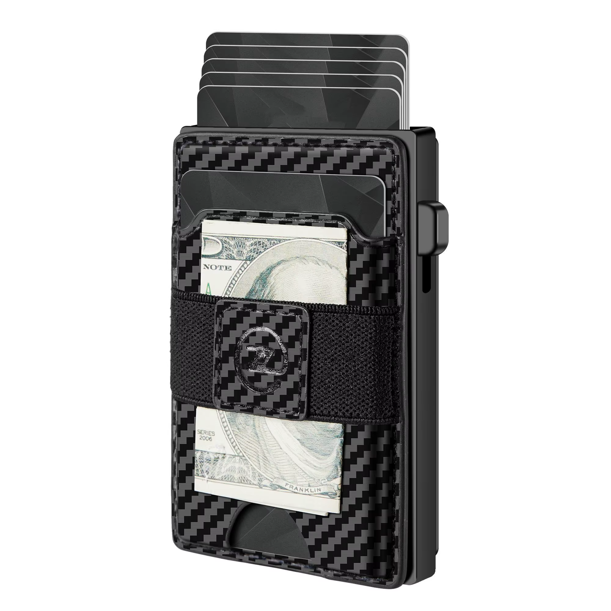 Porte-cartes en cuir double usage pour homme avec protection RFID, profil ultra-fin, fermeture magné