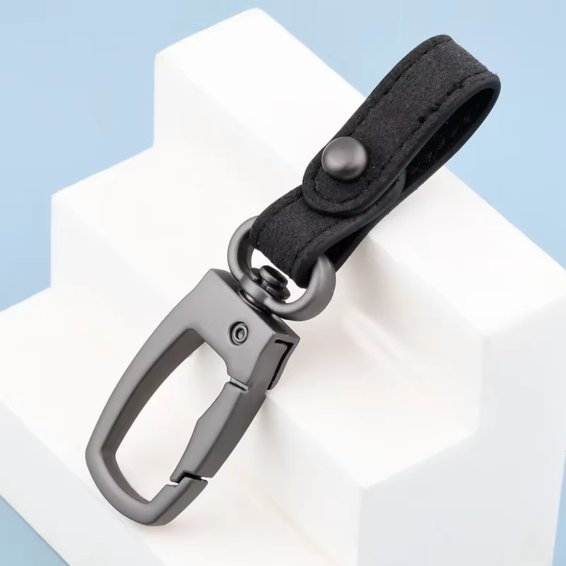 Porte-clés fait à la main en cuir véritable, bricolage, porte-clés de voiture, organisateur de clés,