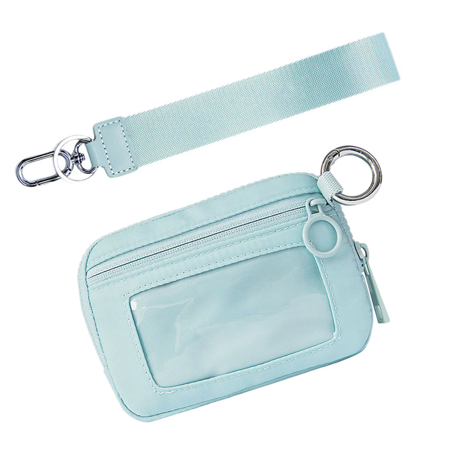 Portefeuilles à bracelet pour femmes, porte-monnaie à fermeture éclair, porte-clés léger pour voyage