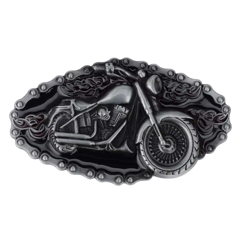 Boucle de ceinture en alliage pour hommes, modèle de moto, Cowboy, largeur 4.0