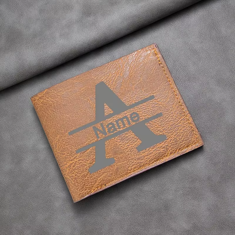 Portefeuille homme personnalisable avec initiales cadeau personnalisé pour mari petit ami papa-anniv