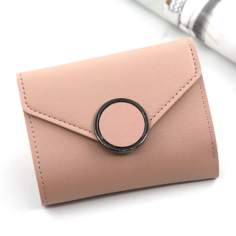 Portefeuille de carte de crédit et de bus pour femme, trois possède 0 lettre, sac à main étudiant, m