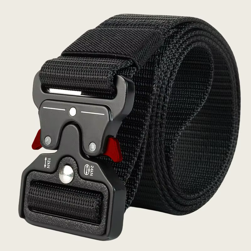 Ceinture tactique 1 pièce pour hommes ; ceinture à boucle à dégagement rapide pour sports de plein a