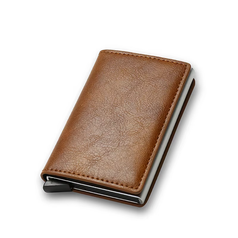 Anti-vol Rfid porte-carte de crédit portefeuille minimaliste intelligent hommes femmes mince porte-c