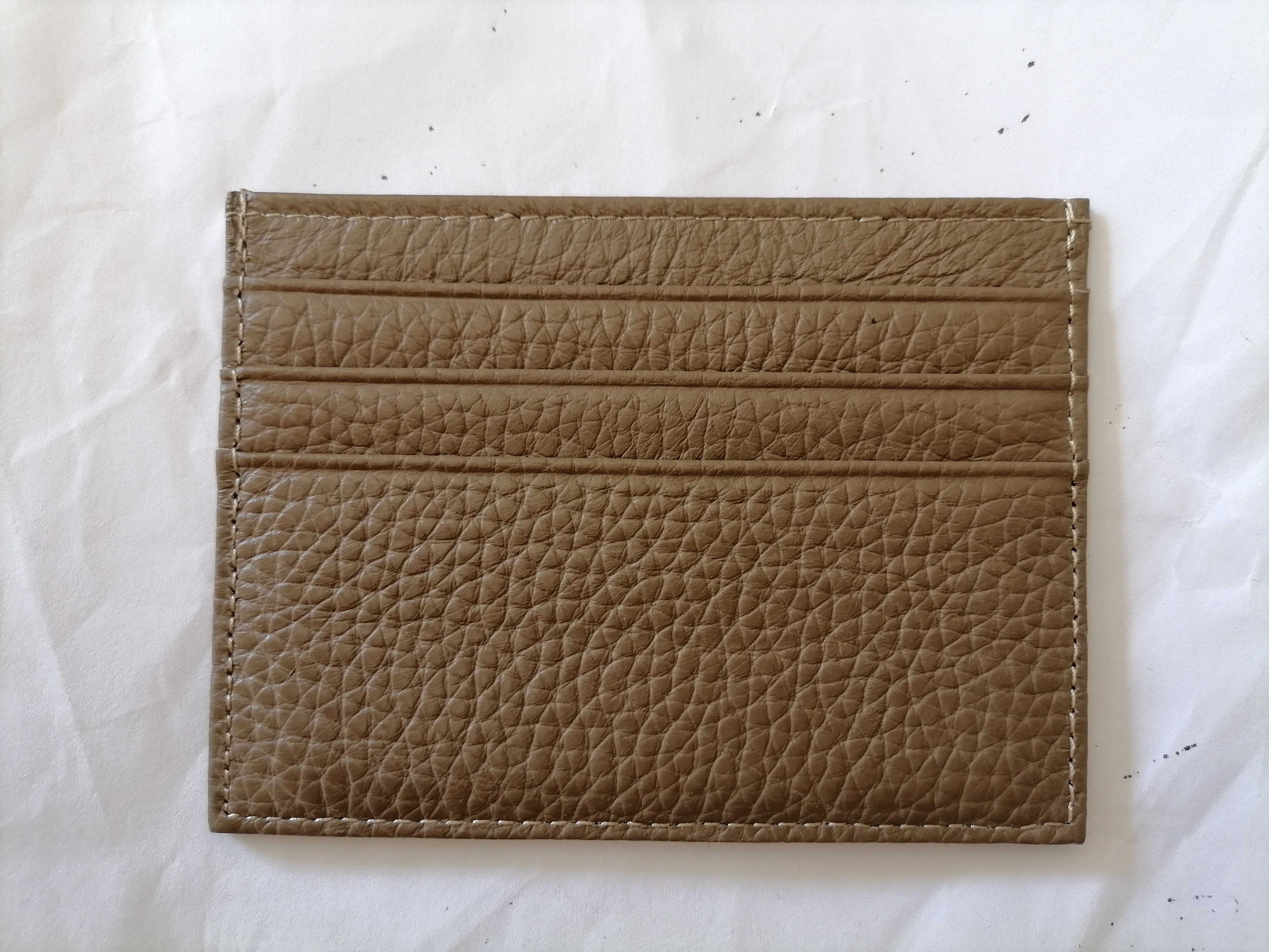 Portefeuille de cartes en cuir véritable avec lettres personnalisées, Logo d'entreprise personnalisé