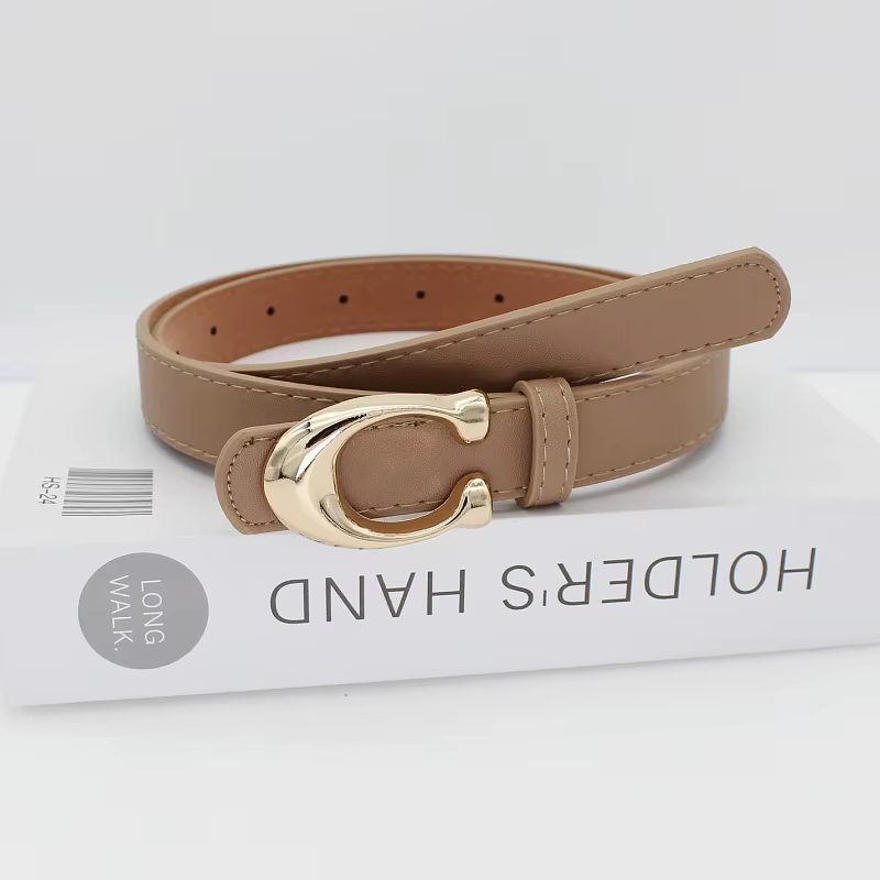 Ceinture en cuir PU pour femme, accessoire de mode décontracté et simple, ceinture polyvalente tenda