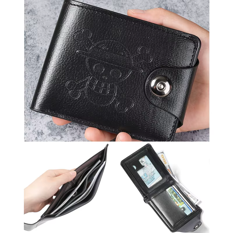 Portefeuille en cuir pour hommes, porte-monnaie de luxe, porte-cartes à fermeture éclair avec poche 