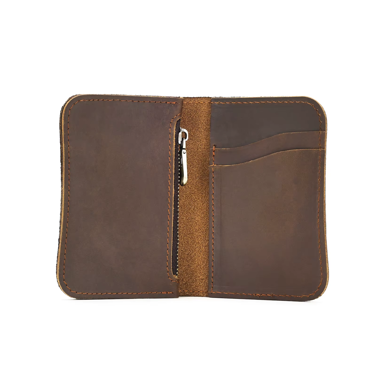 Masiwei – portefeuille en cuir cheval fou pour hommes, porte-monnaie rétro, léger, multifonctionnel,