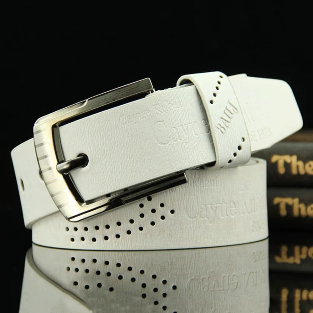 Ceinture en cuir pour hommes lettre imprimée luxe classique boucle affaires Cowboy Vintage ceinture