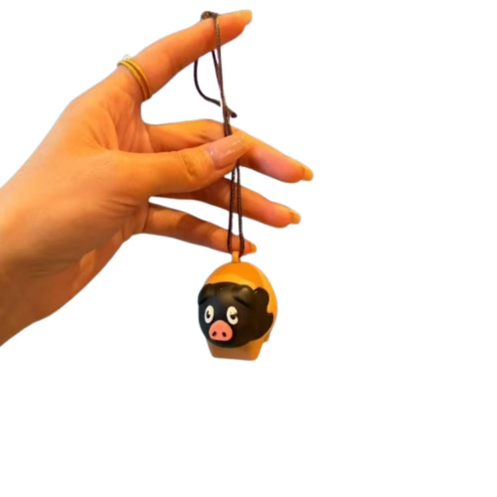 Porte-clés multifonctionnel Kawaii en forme de petit cochon, pendentif en PVC durable, anti-perte, p