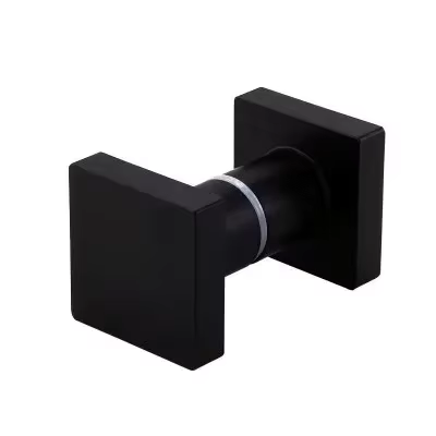 Poignée de porte en verre de salle de douche noire, dos à dos, sans cadre, pousser, market, solide, 