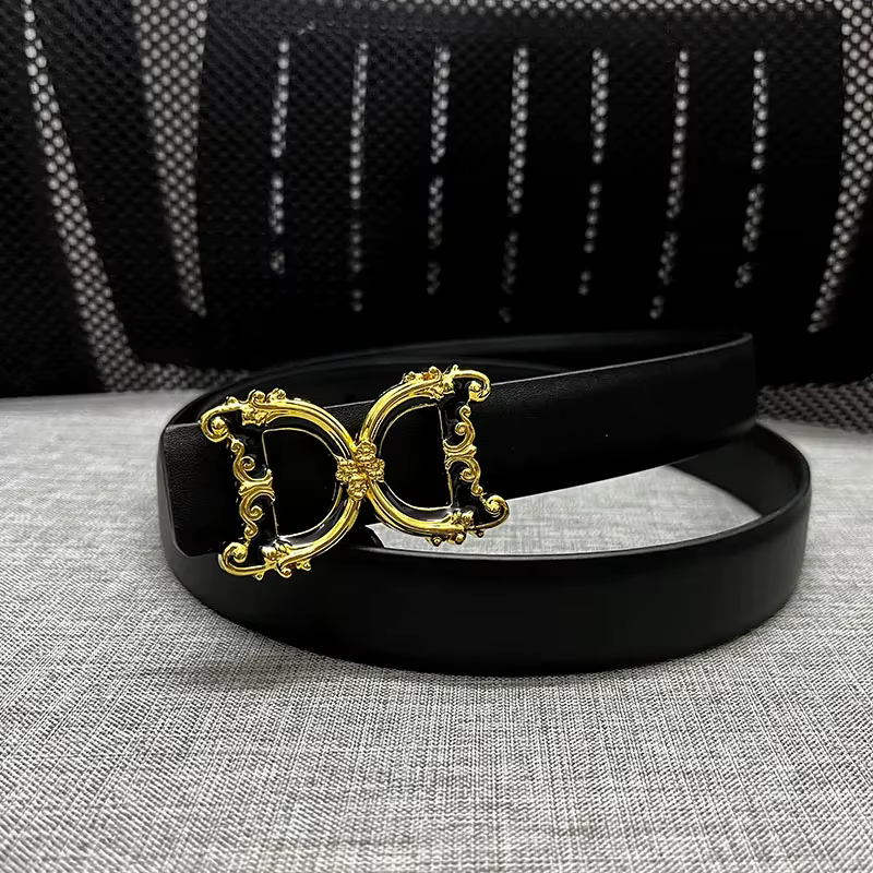 Nouvelle largeur 2.5 cm en cuir véritable femmes ceinture de luxe marque Design taille mince dame ce