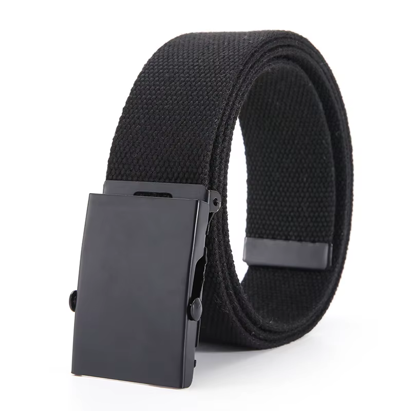 Nouveaux hommes Ceinture nouvelle mode unisexe Ceinture jean mâle décontracté luxe toile 3.8 cm sang