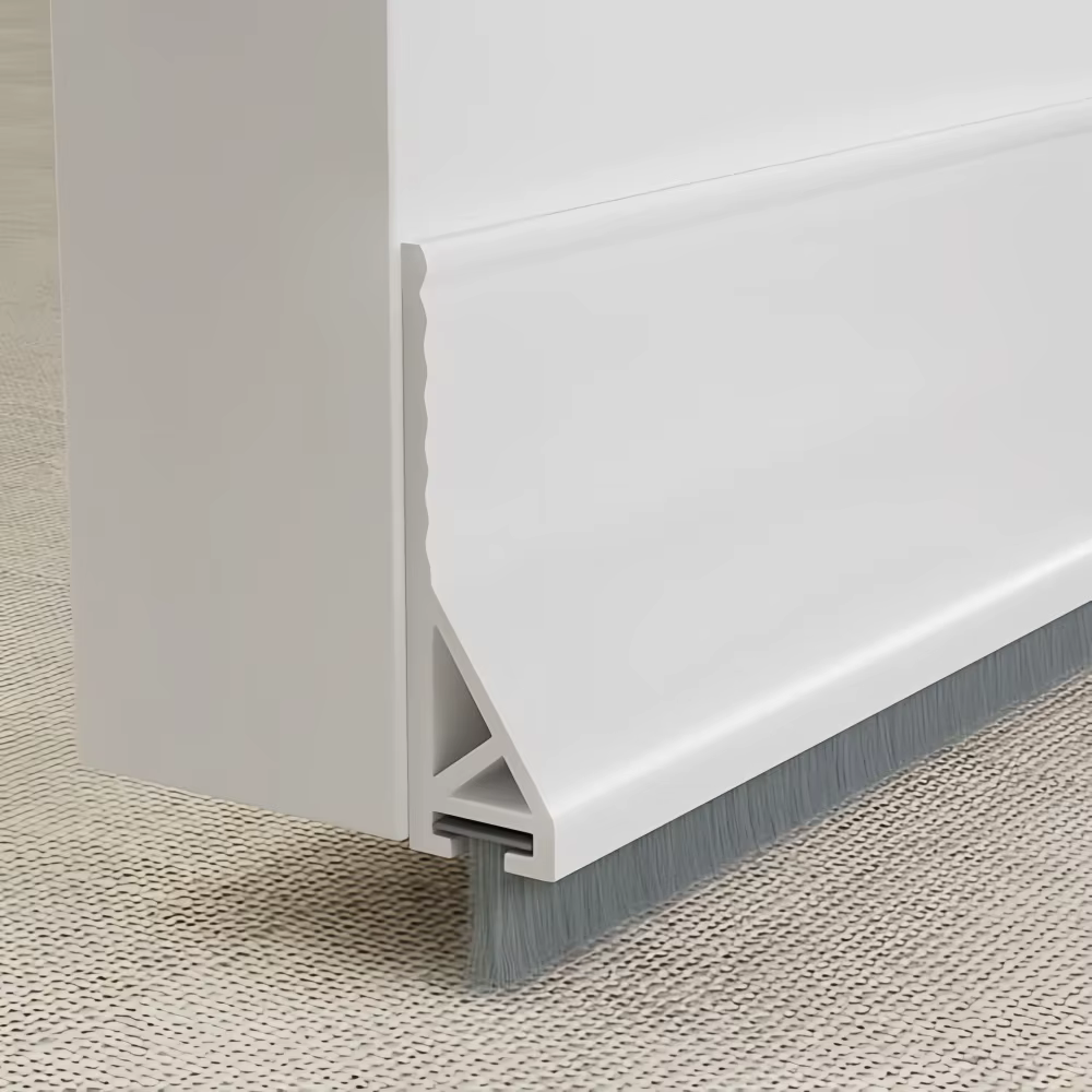 Joint de porte extérieur avec brosse anti-courant d'air, joint de seuil de porte, bande d'étanchéité