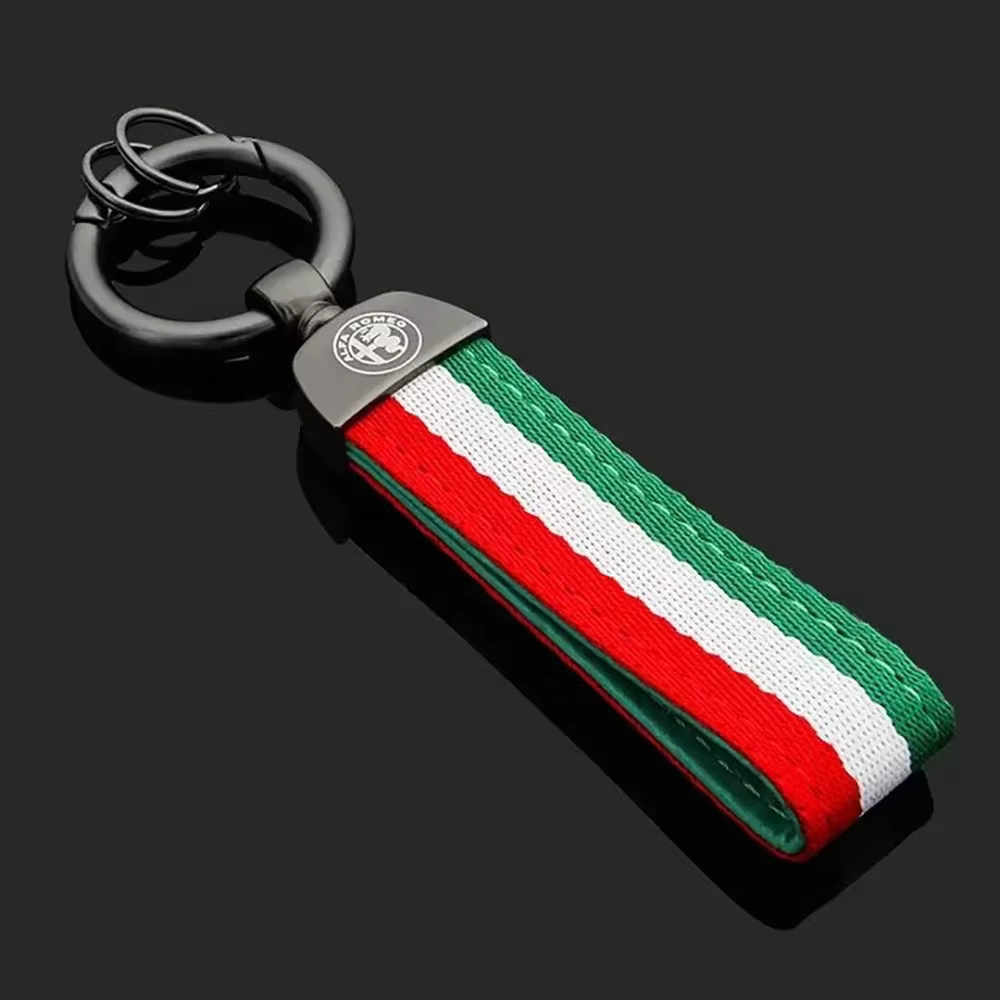 Porte-clés de Badges de voiture en cuir de luxe, 1 pièce, pour Logo Alfa Romeo 159 Giulietta Giulia
